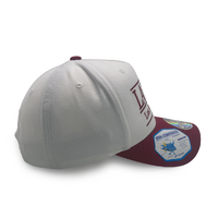 Mitchell & Ness Los Angeles Lakers Flexfit 110 Stacked White Cream/Burgundy OSFM