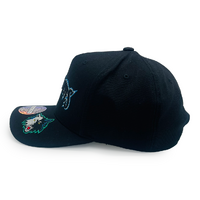 Mitchell & Ness Minnesota Timberwolves Flexfit 110 Double Up Black OSFM