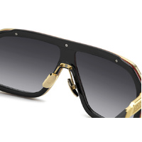 Carrera CA 1053/S/TI OIT FQ 60 Black Red / Grey Gradient w Gold Mirror Lenses