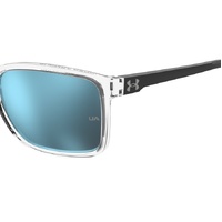 Under Armour UA Hustle XL MNG Z0 59 Crystal Black / Blue Mirror Lenses