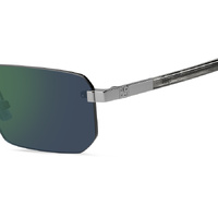 Hugo Boss BOSS 1918/S 6LB MT 57 Ruthenium / Green Mirror Lenses