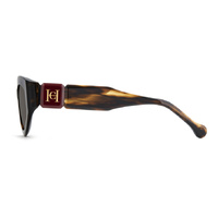 Carolina Herrera HER 0370/S EX4 IR 52 Brown Horn / Grey Lenses