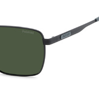 Polaroid PLD 2171/G/S/X 124 UC 58 Matte Black Silver / Green Polarised Lenses