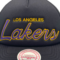 Mitchell & Ness Los Angeles Lakers Trucker Classic Script Black OSFM