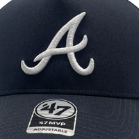 47 Brand Atlanta Braves MVP DT Well Worn Vintage Navy OSFM