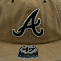 47 Brand Atlanta Braves Captain Ragler Khaki OSFM