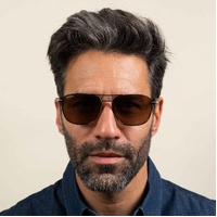 Serengeti Spello 8799-AU Shiny Gunmetal & Brown / Drivers AU Polarised Photochromic Lenses