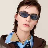 Miu Miu MUA06S 22C60O-54 Moka / Light Blue Lenses