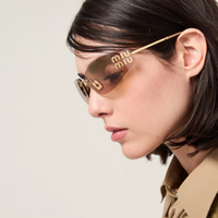 Miu Miu MUA51S 5AK20P-75 Gold / Bronze Mirror Gradient Lenses