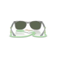 Ray-Ban Junior RJ9052S 722871-47 New Wayfarer Transparent Grey / Dark Green Lenses