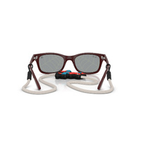 Ray-Ban Junior RJ9086S 7232AI-46 Dark Red / Grey Tampo Triangles Silver Lenses