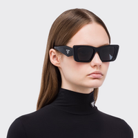 Prada PR08YSF 1AB5S0-51 Black / Dark Grey Lenses