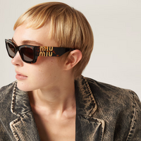 Miu Miu MU09WS VAU06B-53 Honey Havana / Dark Brown Lenses