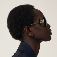 Miu Miu MU54YS 5AK5S0-80 Gold / Dark Grey Lenses