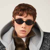 Miu Miu MU04ZS 1AB5S0-50 Black / Dark Grey Lenses