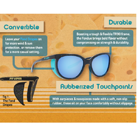 Pit Viper The Hail Sagan Fondue Black w Pink Blue Splatter / Blue Revo Lenses