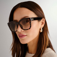 Gucci GG1338SK 002 Havana / Brown Lenses