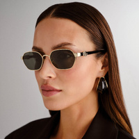 Gucci GG1593S 001 Gold / Grey Lenses