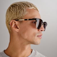 Gucci GG1499SK 001 Gold / Grey Lenses