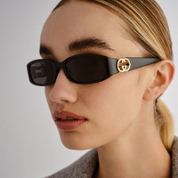 Gucci GG1661S 001 Black / Grey Lenses