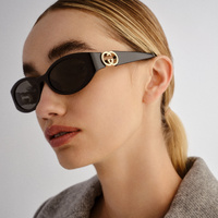 Gucci GG1662SA 001 Black / Grey Lenses