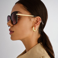 Fiorelli Jamie FIO2547322 Black w Gold / Warm Smoke Gradient Lenses