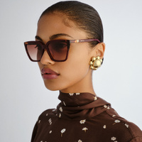 Oroton Olivine ORO2650836 Burgundy w Signature Tortoise / Warm Smoke Gradient Lenses
