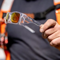 Ugly Fish Sparkie Safety RSP545 CR Crystal / Red Revo Polarised Lenses