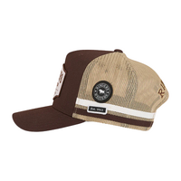 Ringers Western Country Club Deep Fit Trucker Cap Saddle Brown OSFM