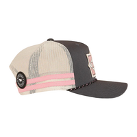 Ringers Western Hometown Trucker Cap Charcoal/Rosey OSFM