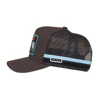 Ringers Western Stickin Together Deep Fit Trucker Cap Charcoal/Blue OSFM