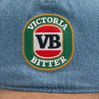 Gilroy Co. Victoria Bitter Denim & Suede Retro Dad Hat Multi OSFM