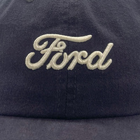 American Needle Ford Distressed Ball Park Dad Hat Dark Navy OSFM