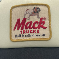 American Needle Mack Built To Last Patch Valin Foamy Trucker Hat Black/Ivory OSFM