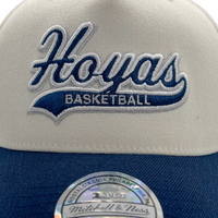 Mitchell & Ness Georgetown University Flexfit 110 Tailsweep White Cream/Navy OSFM