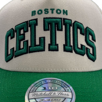 Mitchell & Ness Boston Celtics Flexfit 110 Team Arch White Cream/Green OSFM