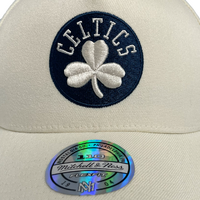 Mitchell & Ness Boston Celtics Flexfit 110 Core White Cream/Teal OSFM