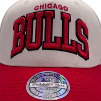 Mitchell & Ness Chicago Bulls Flexfit 110 Team Arch White Cream/Red OSFM