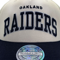 Mitchell & Ness Oakland Raiders Flexfit 110 Team Arch White Cream/Black OSFM