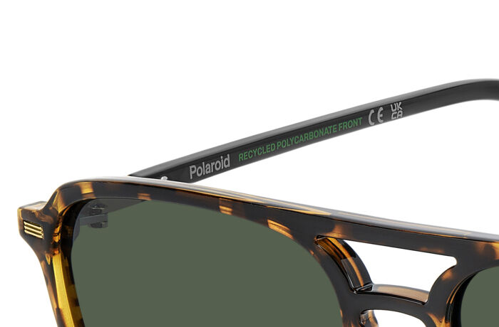 Polaroid PLD 4182/S/X 086 UC 57 Havana / Green Polarised Lenses