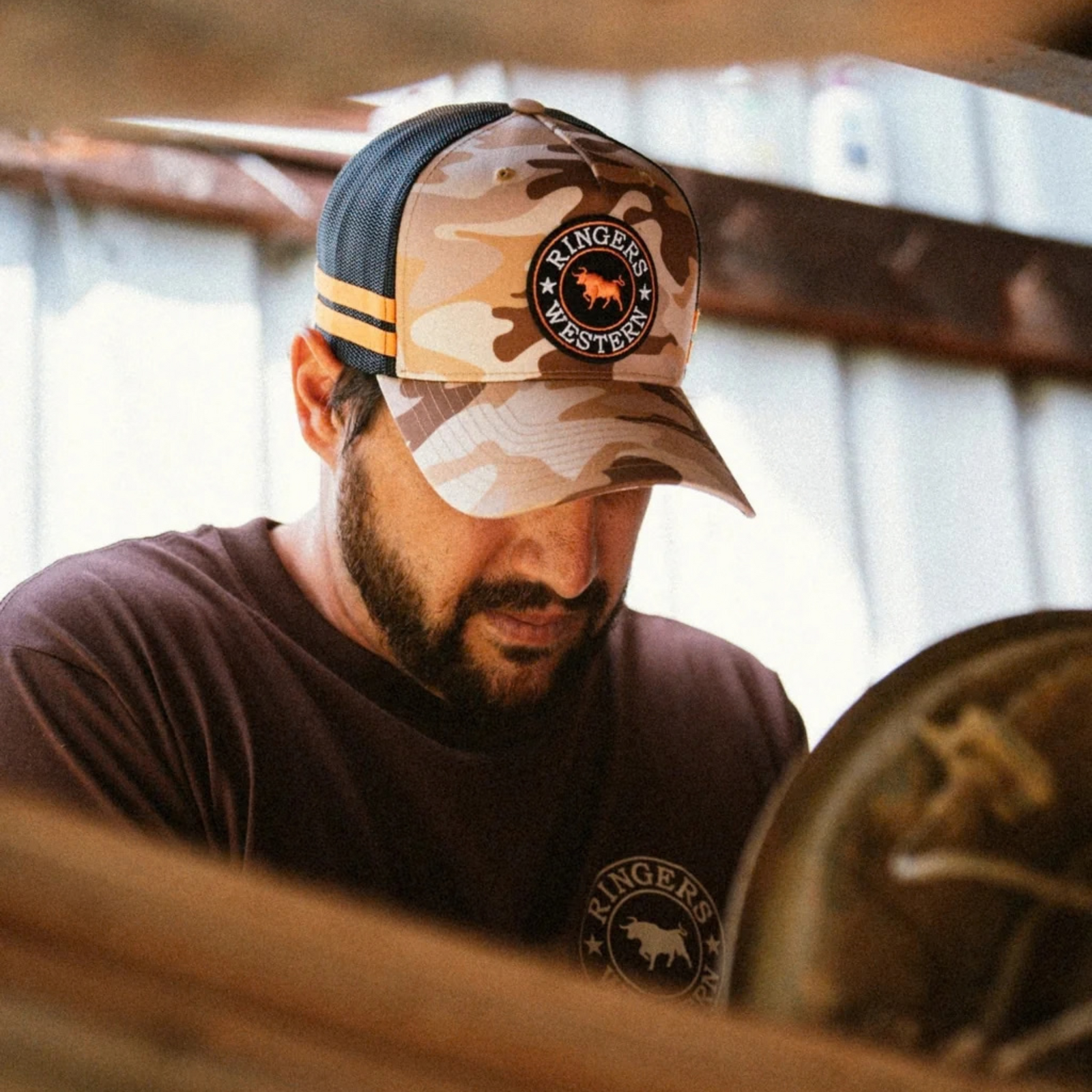 Ringers Western McCoy Trucker Cap Desert Camo OSFM