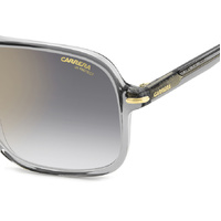 Carrera 350/S KB7 FQ 58 Grey / Grey Gradient w Gold Mirror Lenses