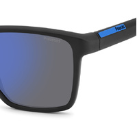 Polaroid PLD 2167/S 0VK 5X 56 Matte Black Blue / Blue Mirror Polarised Lenses