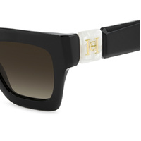 Carolina Herrera HER 0328/S GBY HA 49 Black Marble / Brown Gradient Lenses