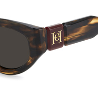 Carolina Herrera HER 0370/S EX4 IR 52 Brown Horn / Grey Lenses