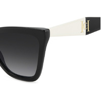 Carolina Herrera HER 0374/S 80S 9O 59 Black White / Dark Grey Gradient Lenses