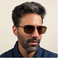 Serengeti Spello 8799-AU Shiny Gunmetal & Brown / Drivers AU Polarised Photochromic Lenses