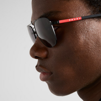 Prada Linea Rossa PS54ZS 5AV09U-60 Gunmetal / Grey Gradient Lenses