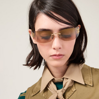 Miu Miu MUA51S 5AK20P-75 Gold / Bronze Mirror Gradient Lenses