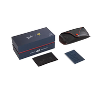 Ray-Ban RB4454M F710B1-56 Scuderia Ferrari Lewis Hamilton Driver Special Edition 2026 | Red Transparent / Dark Grey Lenses